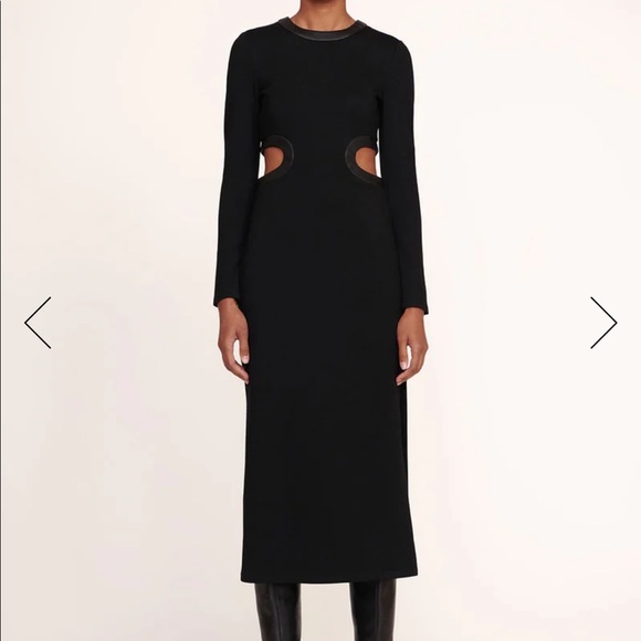 NWT STAUD Long Sleeve Dolce Cut Out Dress - Picture 3 of 11